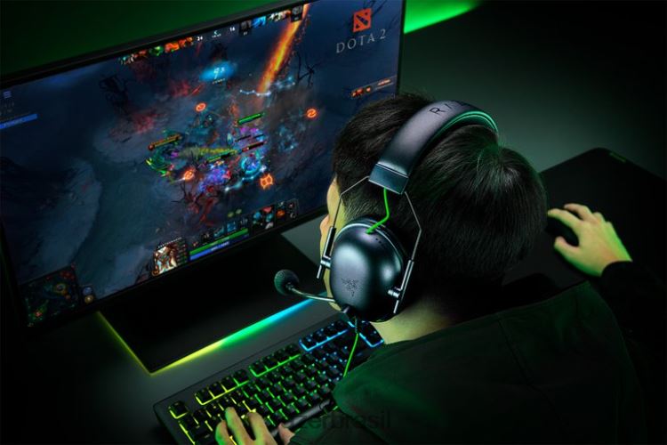 Razer áudio para jogos preto blackshark v2 usb 06X4JT89
