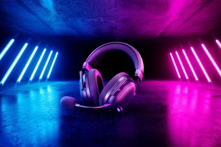 Razer áudio para jogos preto tubarão negro v2 pro 06X4JT85
