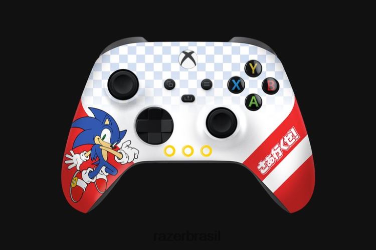 Razer console Uma cor Controle sem fio Sonic the Hedgehog e suporte de carregamento rápido para Xbox 06X4JT167