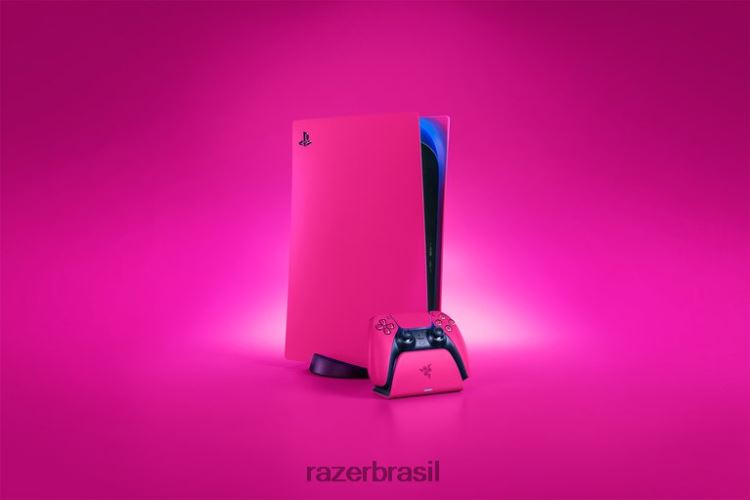 Razer console rosa suporte de carregamento rápido para ps5 06X4JT173