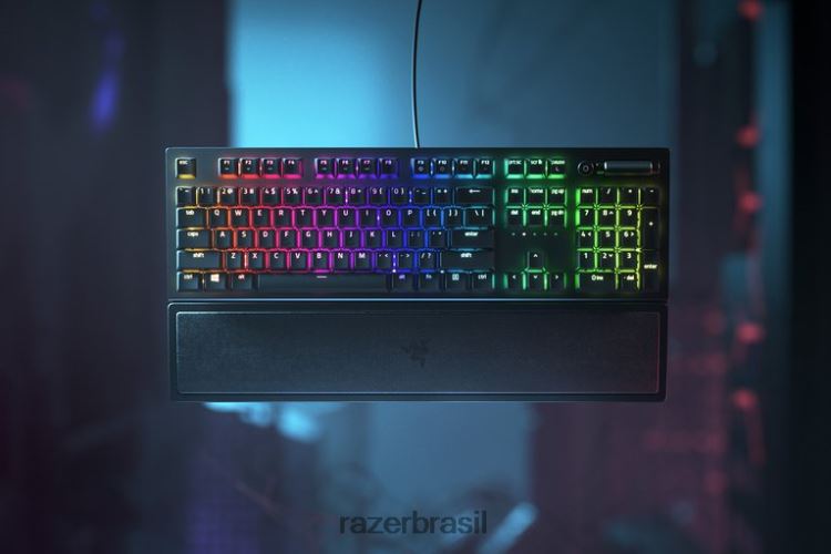 Razer teclado preto blackwidow v3 - interruptor amarelo - nós 06X4JT61
