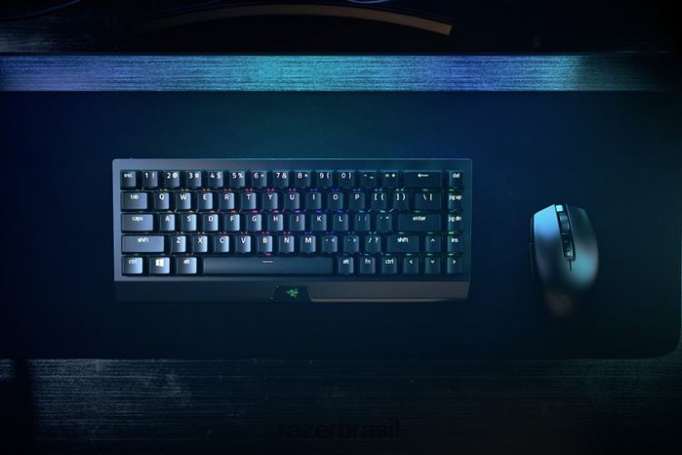 Razer teclado preto blackwidow v3 mini hyperspeed - interruptor amarelo - nós 06X4JT63