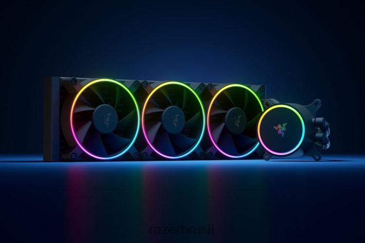 Razer componente de computador Uma cor refrigerador líquido hanbo chroma rgb aio (tampa da bomba argb) 06X4JT18