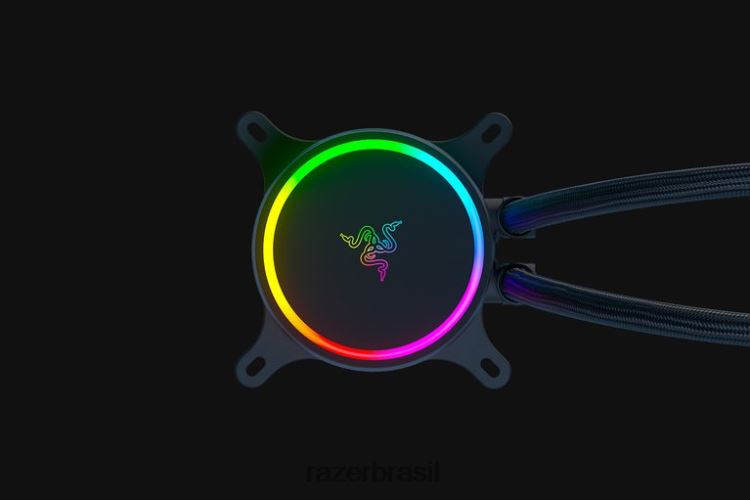 Razer componente de computador Uma cor refrigerador líquido hanbo chroma rgb aio (tampa da bomba argb) 06X4JT18