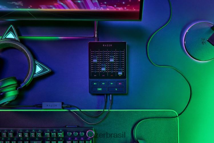 Razer Criação de conteúdo Uma cor misturador de áudio 06X4JT117