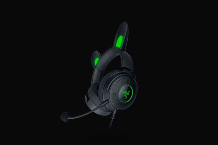 Razer Criação de conteúdo preto Kraken Kitty v2 Pro 06X4JT103