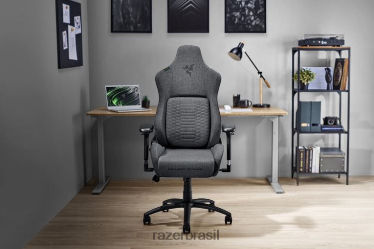 Razer cadeira de jogos Uma cor iskur – tecido cinza escuro 06X4JT137