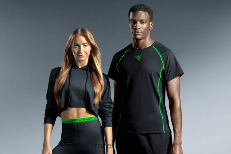 Razer vestuário Uma cor athleisure - camiseta instinto 06X4JT194