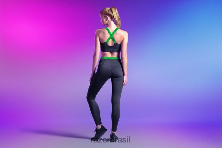 Razer vestuário Uma cor athleisure – leggings de cintura alta instinto 06X4JT199