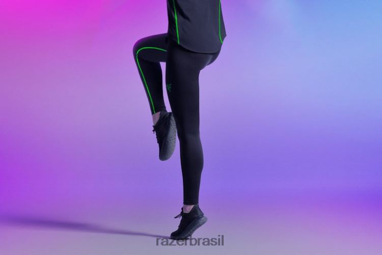 Razer vestuário Uma cor athleisure – leggings de cintura alta instinto 06X4JT199