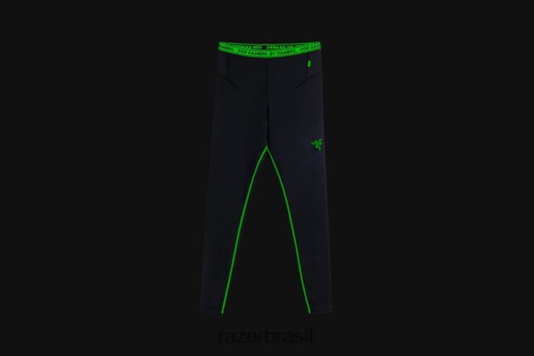Razer vestuário Uma cor athleisure – leggings de cintura alta instinto 06X4JT199