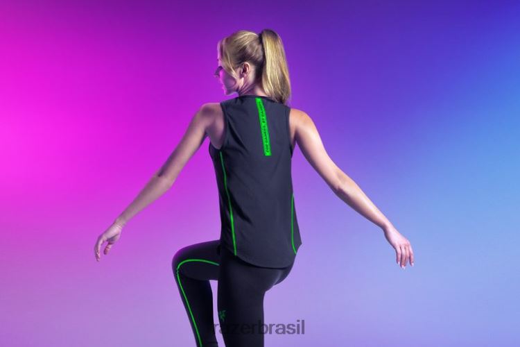 Razer vestuário Uma cor athleisure - regata instinto 06X4JT195