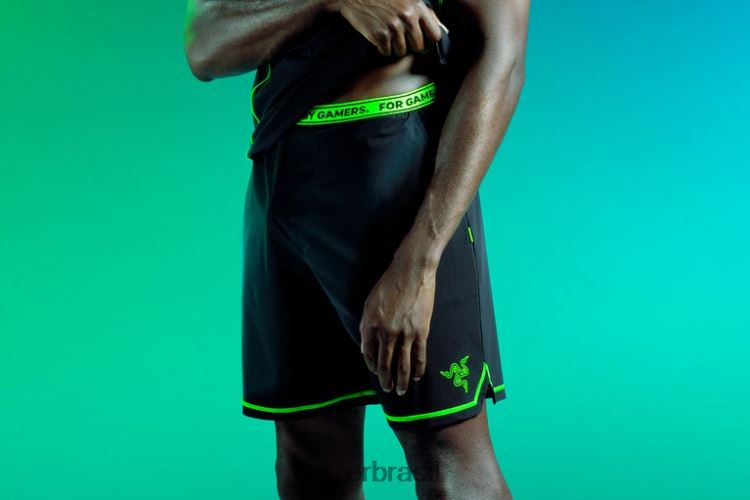 Razer vestuário Uma cor athleisure – shorts instinto 06X4JT198