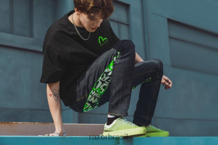 Razer vestuário Uma cor calça jeans evisu daicock estampada com bordado cenoura #2017 06X4JT192